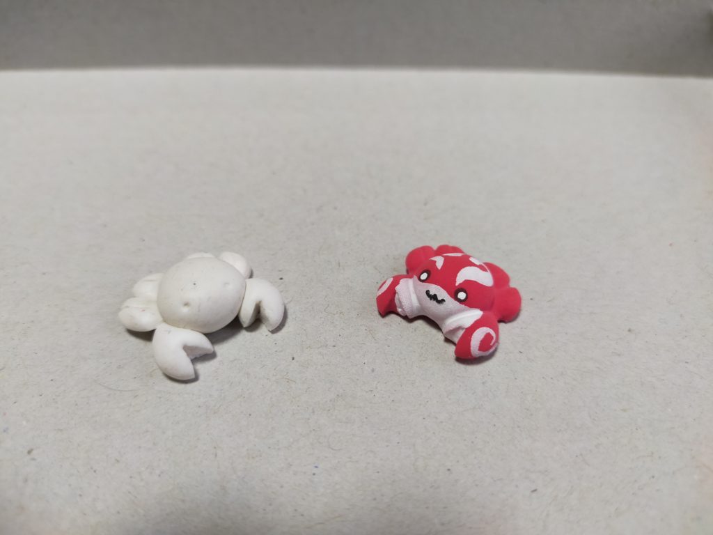 福蟹（小）の原型と製品